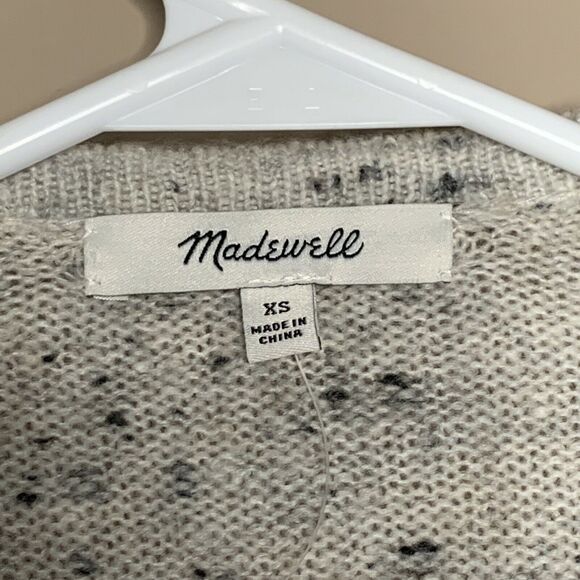 Madewell Gray Donegal Kent Cardigan Sweater Sz XS - Picture 10 of 11